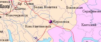 Карта окрестностей города Морозовск от НаКарте.RU