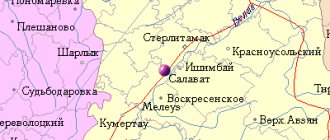 Карта окрестностей города Салават от НаКарте.RU